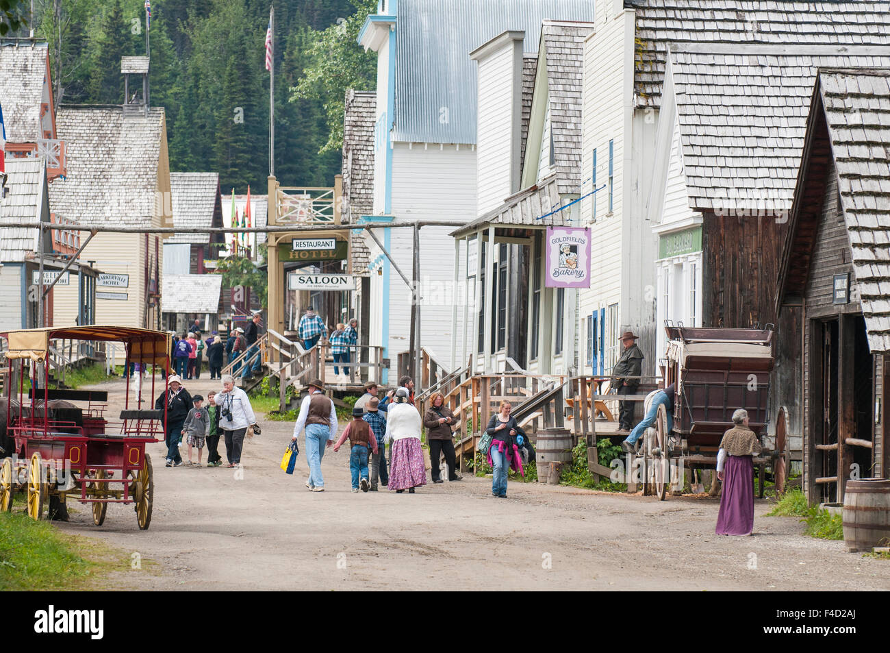 Historic old gold town Barkerville, British Columbia, Canada Stock