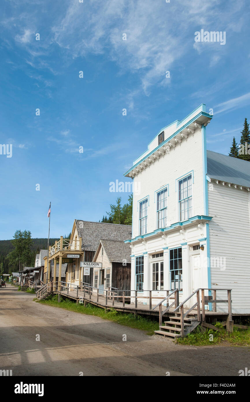 Main street in historic old gold town Barkerville, British Columbia