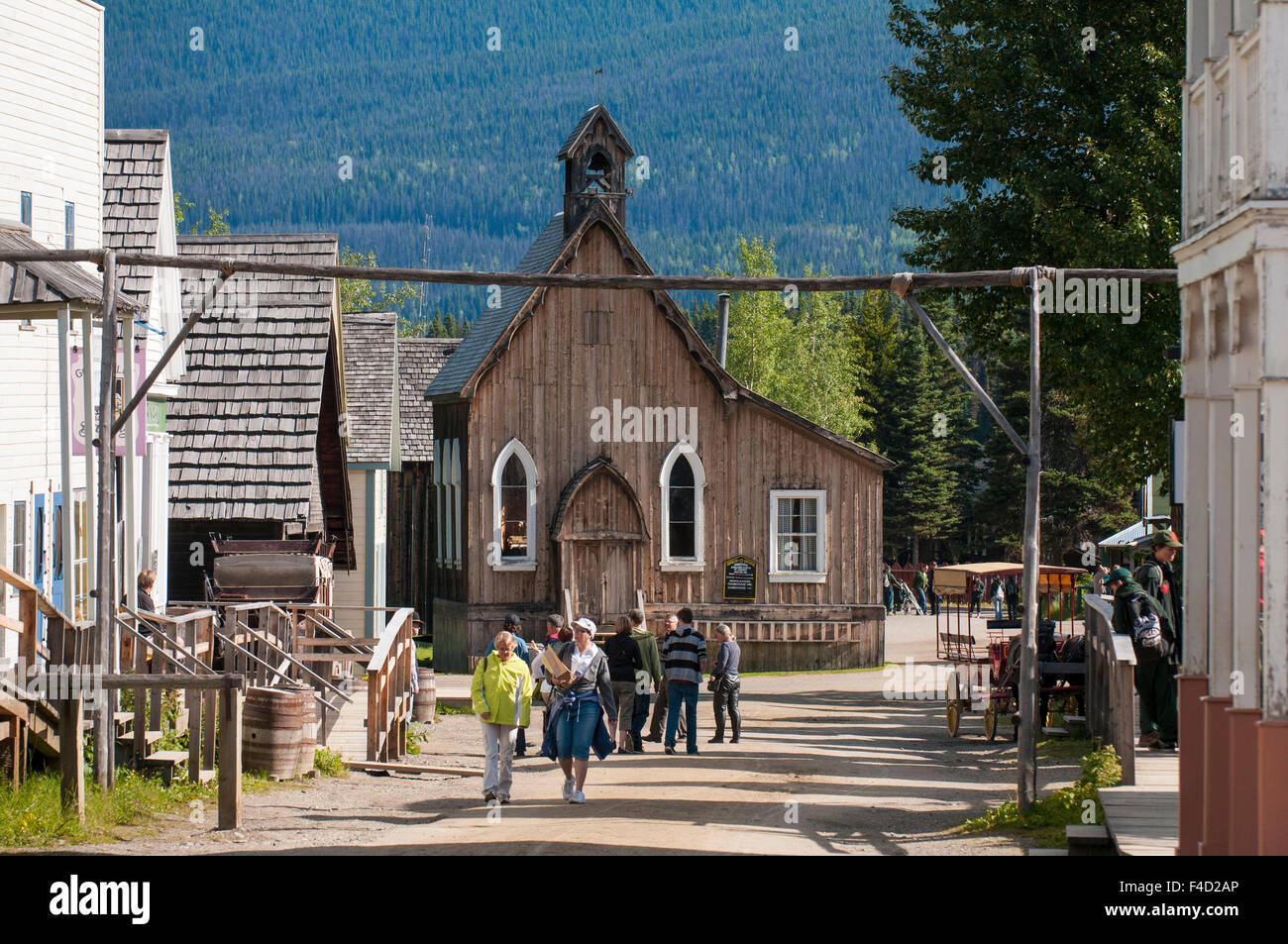 Historic old gold town Barkerville, British Columbia, Canada Stock