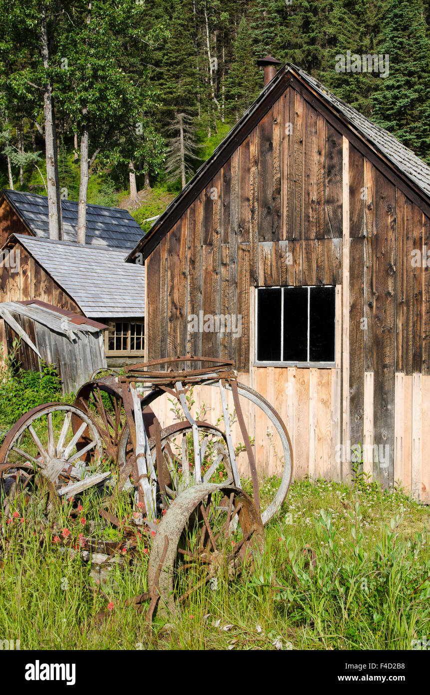 Historic old gold town Barkerville, British Columbia, Canada Stock