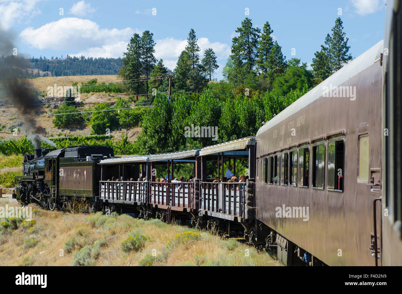 Kettle Valley Steam Railway, Summerland, British Columbia, Canada Stock