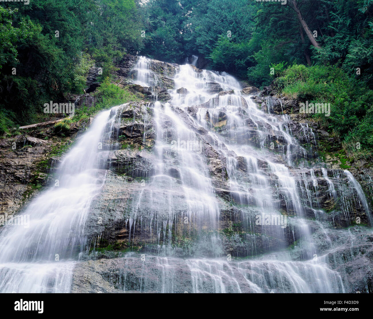 Bridal Veil Falls in Bridal Veil Falls Provincial Park. (Large format sizes available) Stock Photo