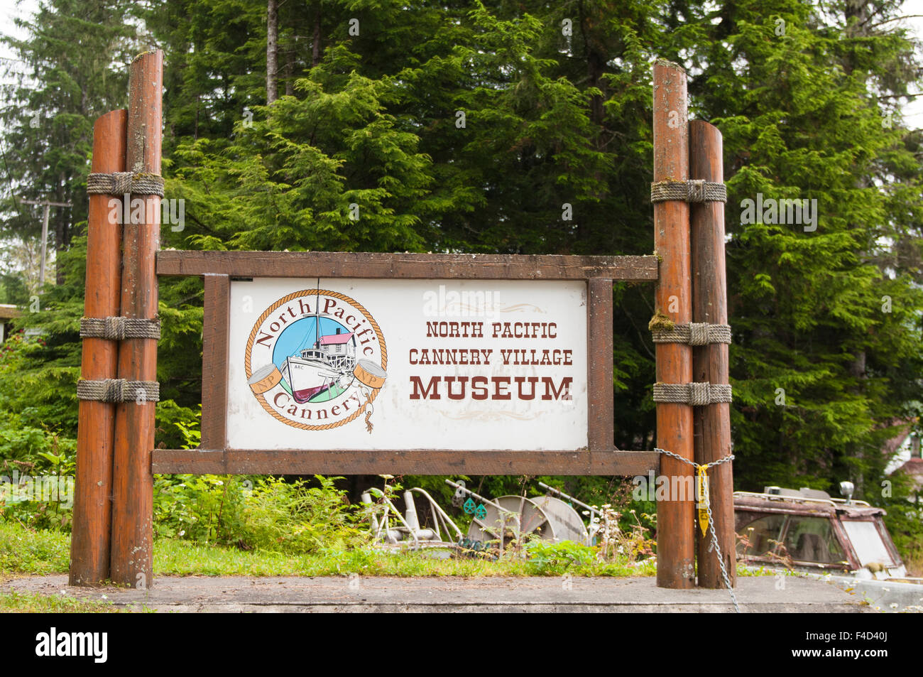North Pacific Cannery National Historic Site Museum, Prince Rupert, British Columbia, Canada. Stock Photo