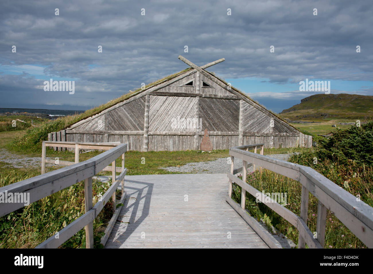 Canada, Newfoundland, L'Anse Aux Meadows. Norstead Viking Village ...