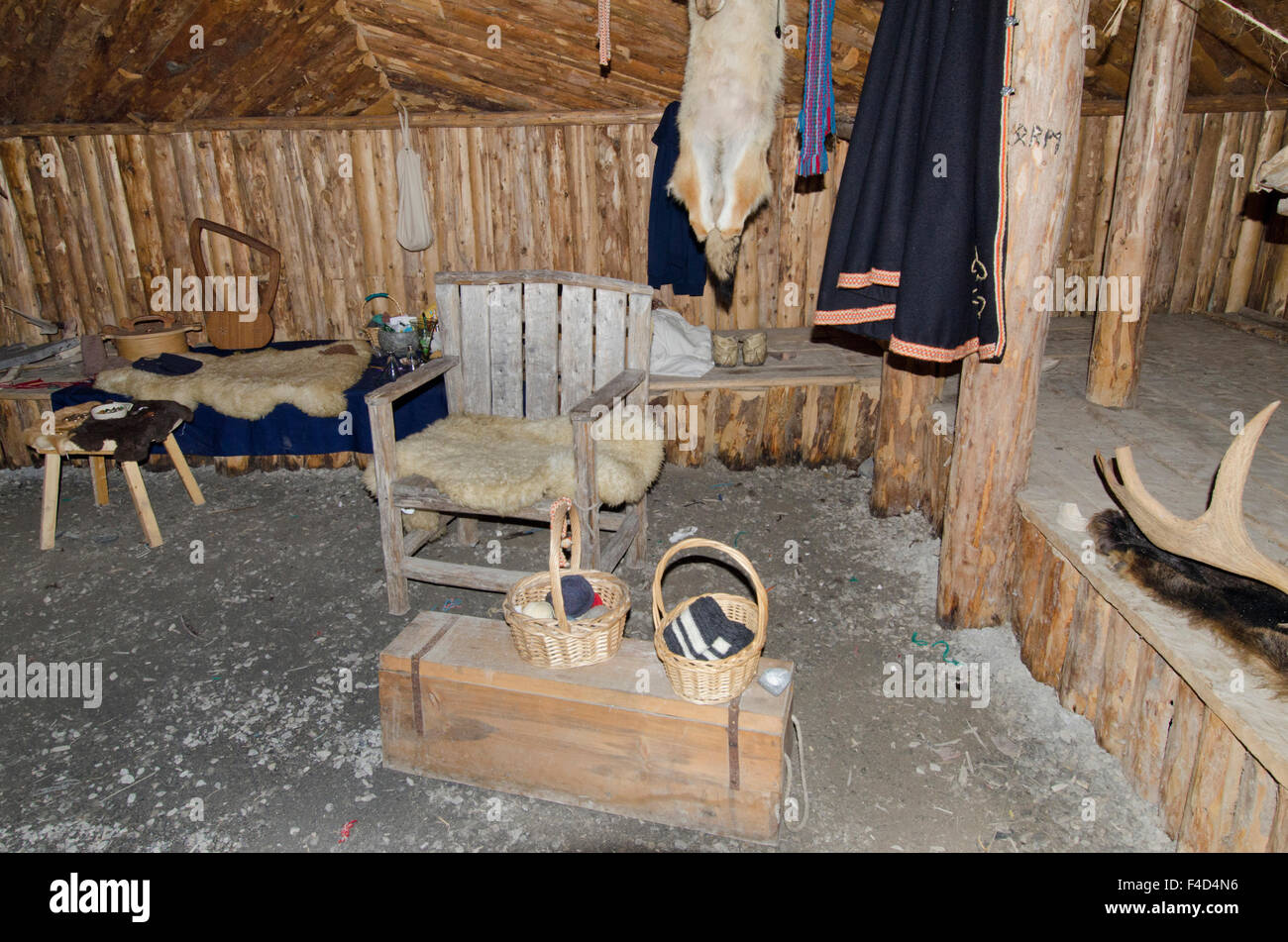Canada, Newfoundland, L'Anse aux Meadows. Norstead Viking Village