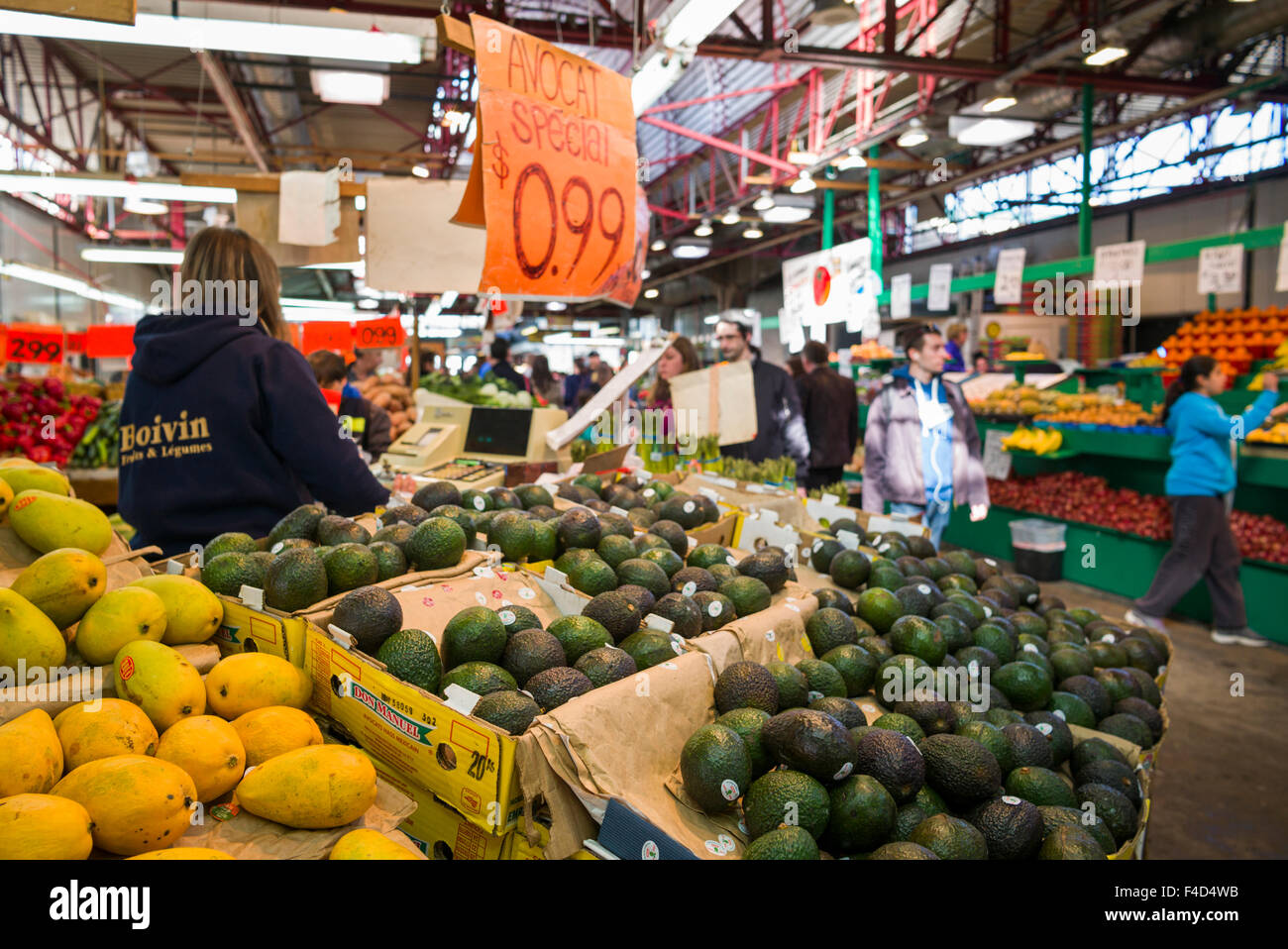 Canada, Montreal, Marche Jean Talon market, avocados Stock Photo