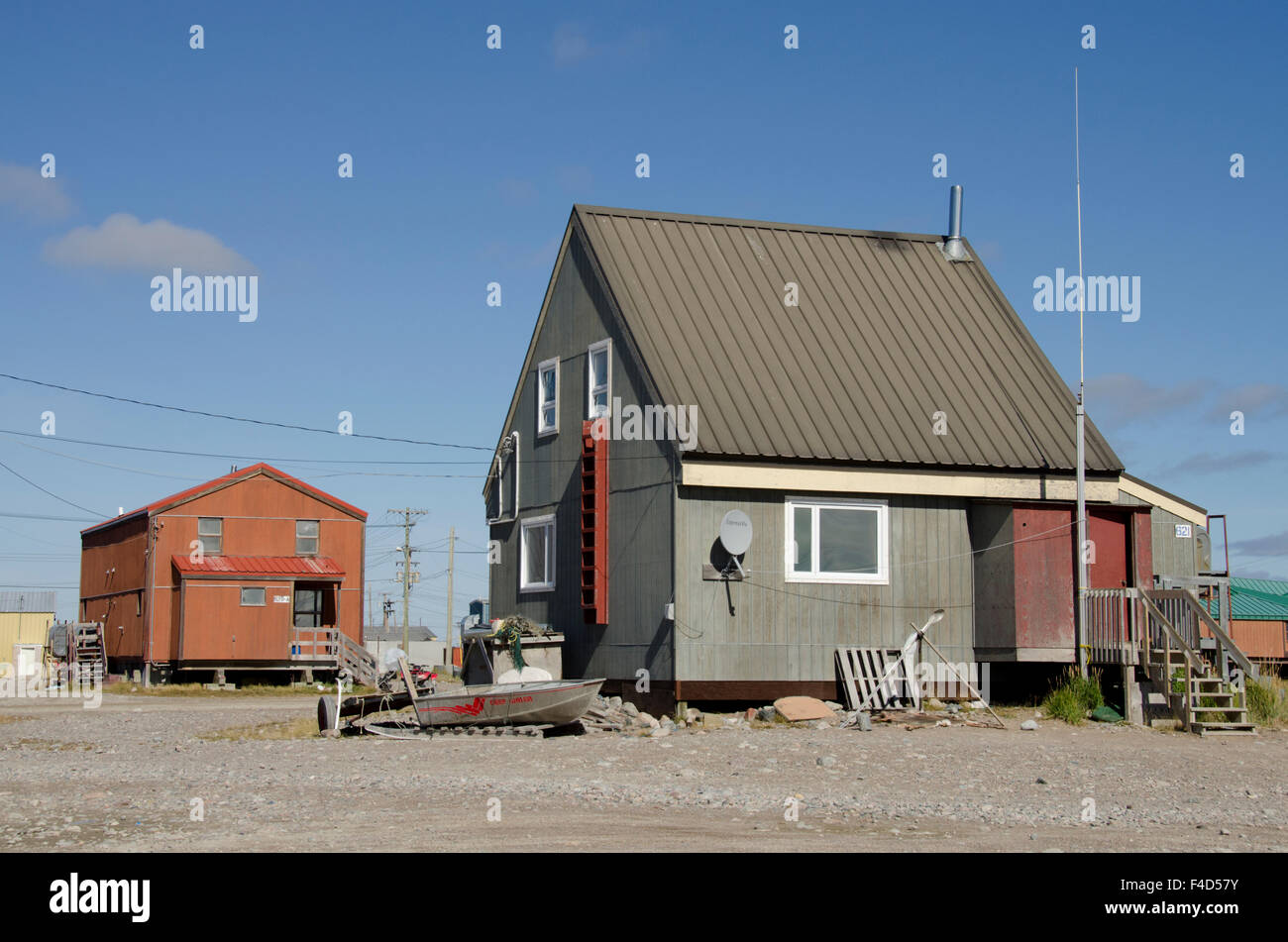 Canada, Nunavut, western shore of Hudson Bay, Kivalliq Region, Arviat. Typical northern