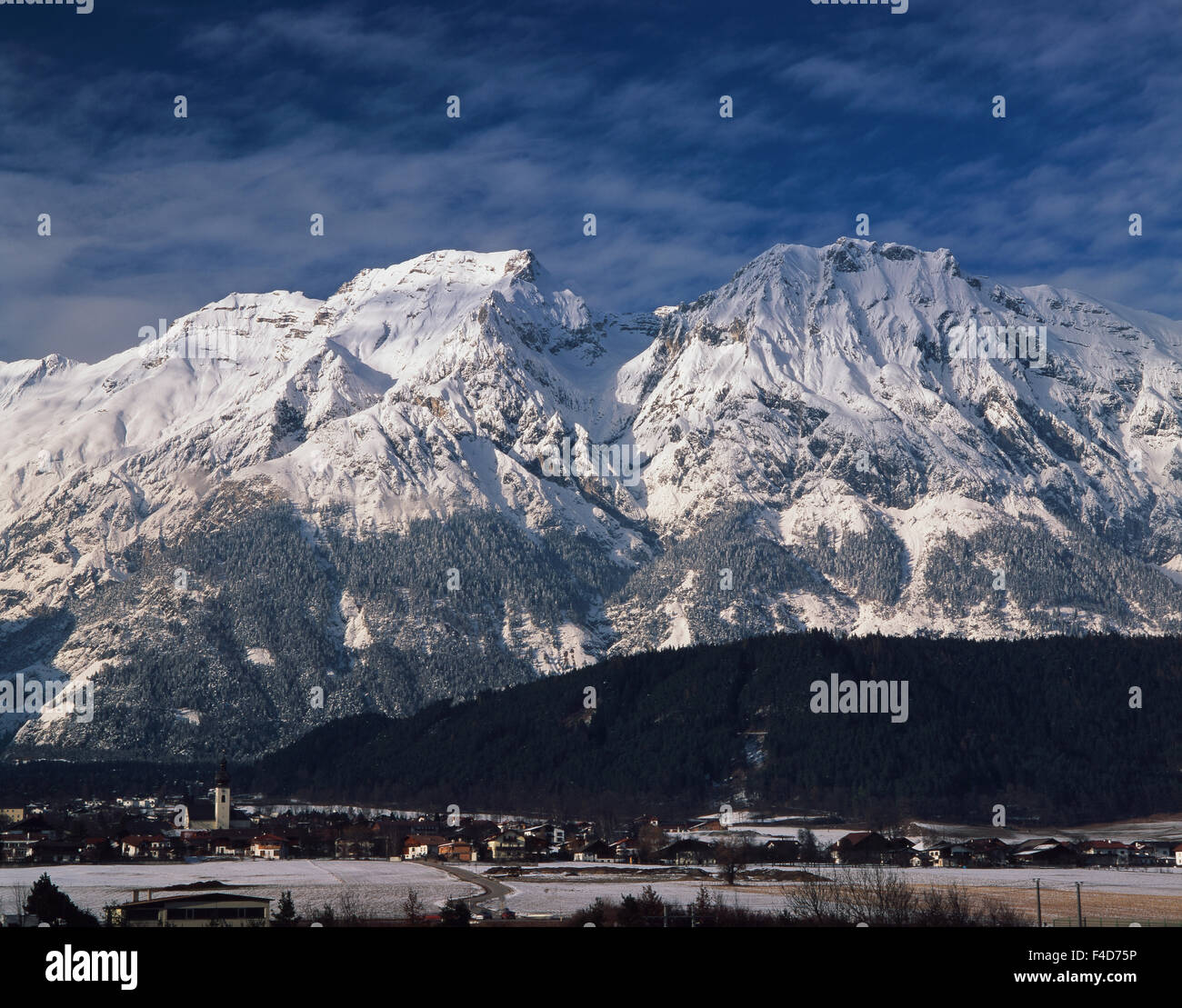 Austria, Tyrol, Innsbruck, Fritzens. Karwendel Mountains. (Large format sizes available) Stock Photo