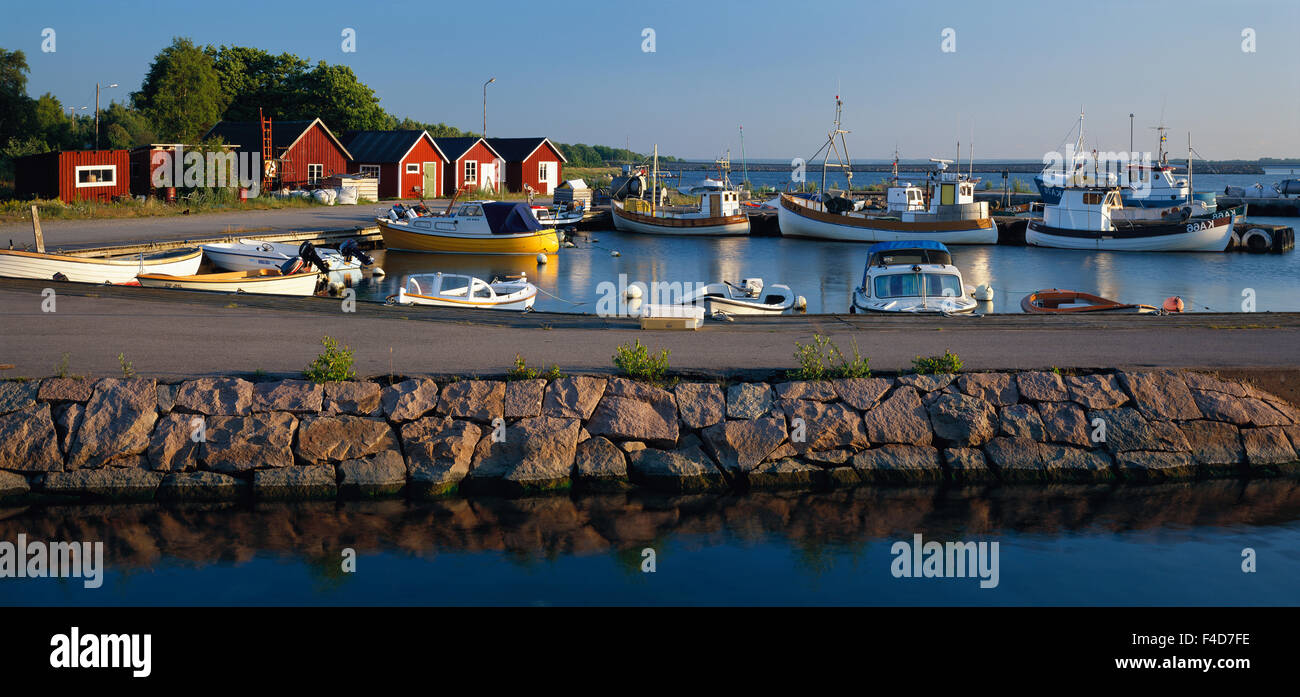 A harbour in Blekinge, Sweden. Stock Photo