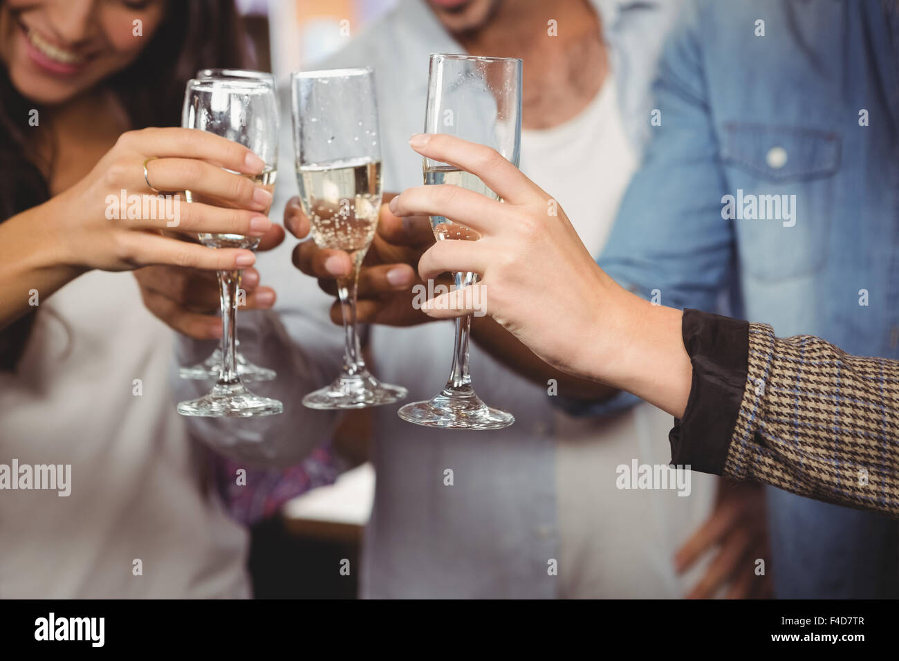 Business people toasting champagne glass Stock Photo