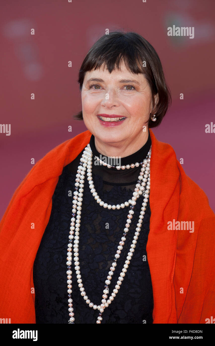 Rome, Italy. 16th October, 2015. Isabella Rossellini on the Red Carpet ...