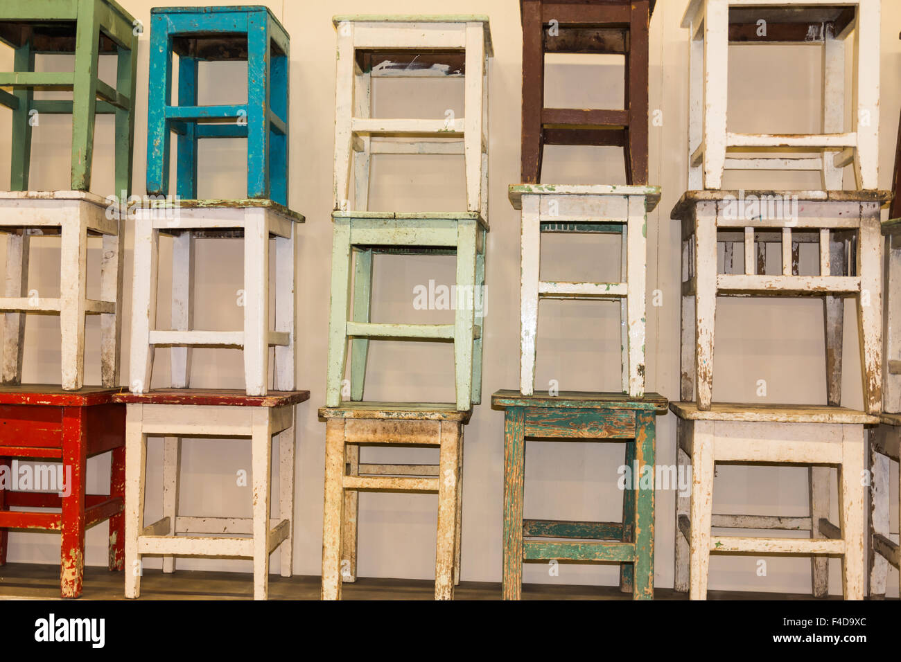 Old fashioned bar stools hi-res stock photography and images - Alamy