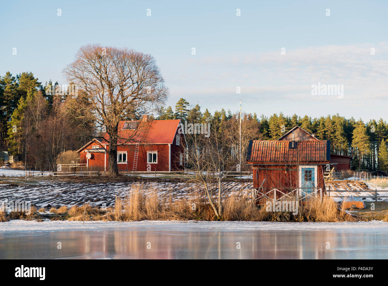 Farmhouse, Sweden Stock Photo