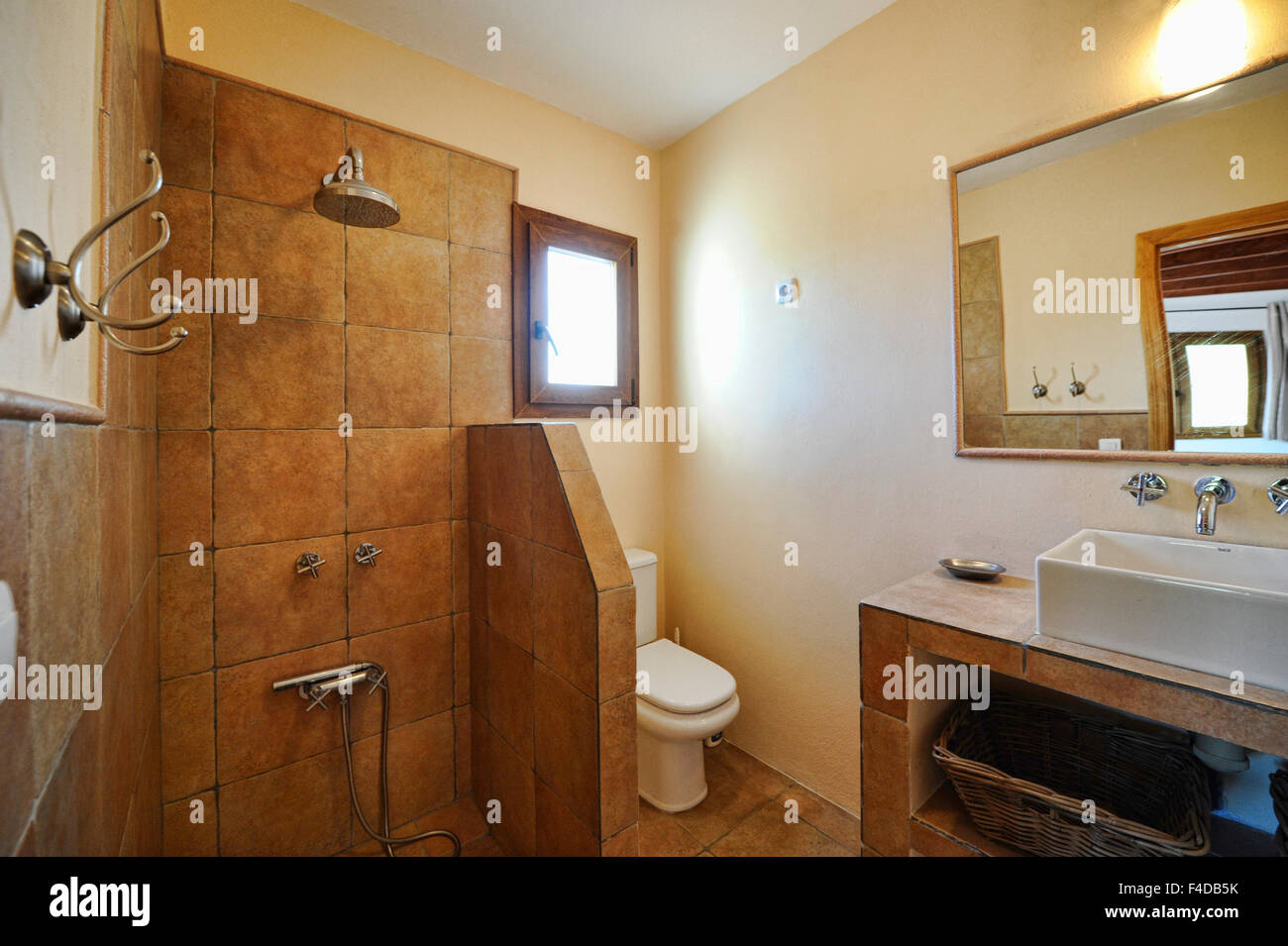 Bathroom in Andalucian style villa in Competa, Malaga province, Spain