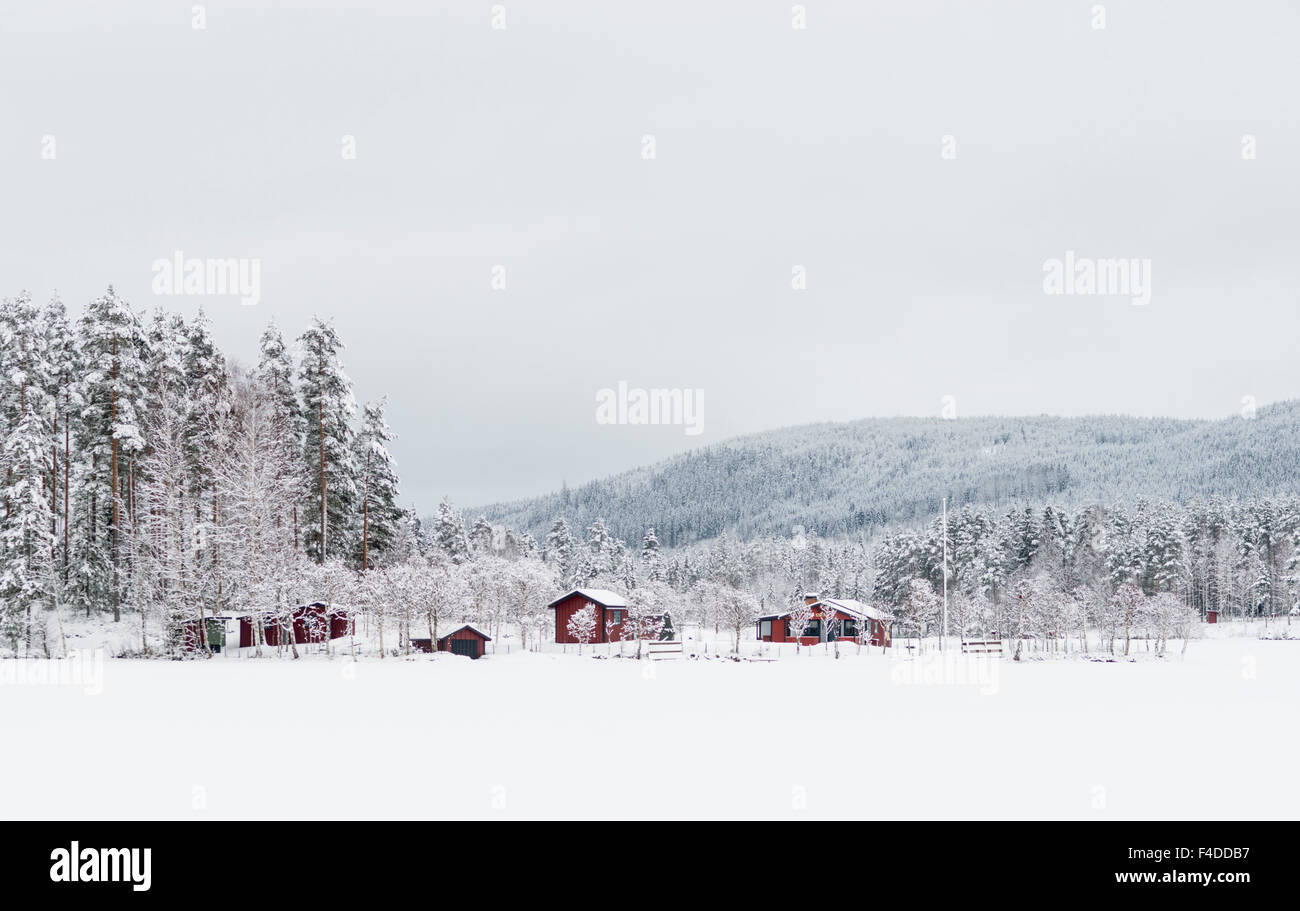 Winter landscape, Sweden Stock Photo - Alamy