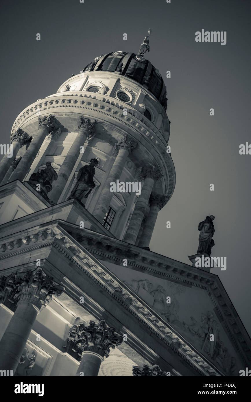 Germany, Berlin, Gendarmenmarkt, Franzosischer Dom, evening Stock Photo