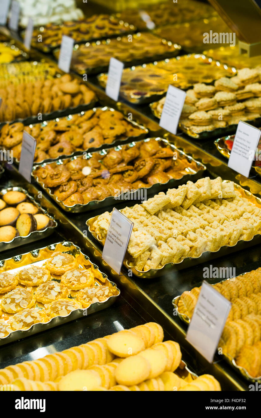 Germany, Berlin, KaDeWe Department Store, food court, cookies, pastries