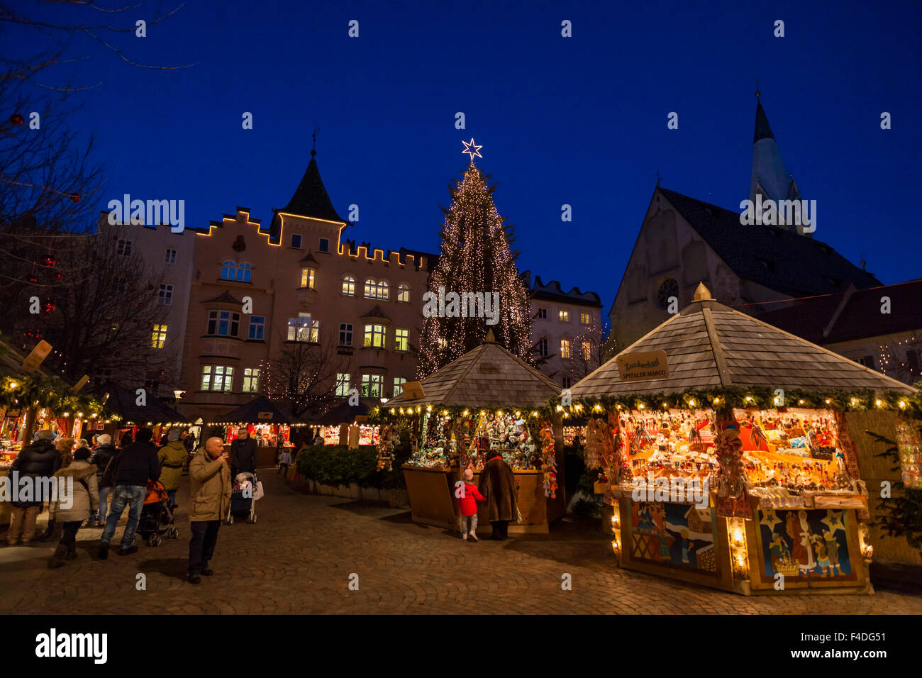 The Christmas Market In Brixen (also Called Bressanone Or Persenon) On 