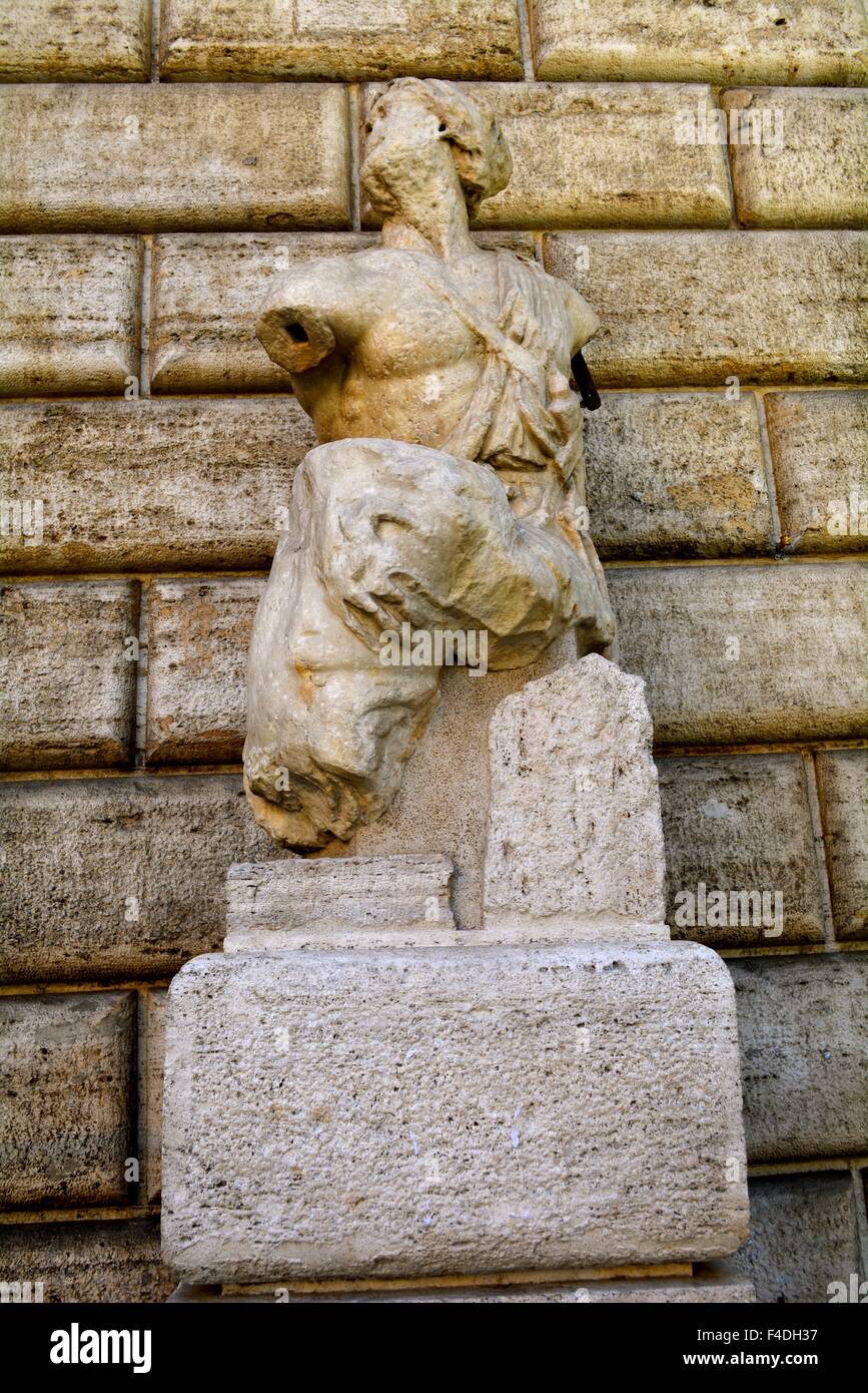 Pasquino the first talking statue of rome italy Stock Photo Alamy