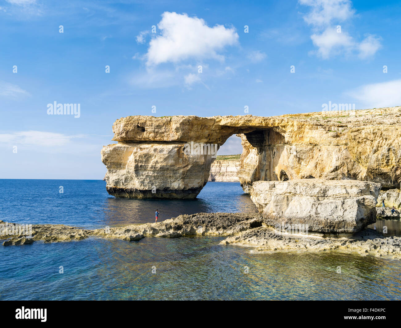 The island of Gozo in the Maltese archipelago. Azure Window, an iconic ...