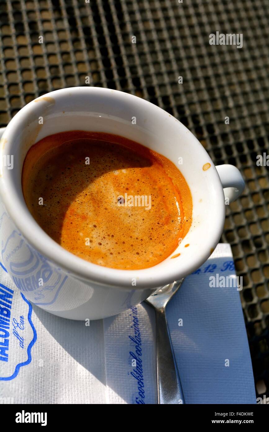 Cup of espresso coffee in Rome Italy Stock Photo Alamy