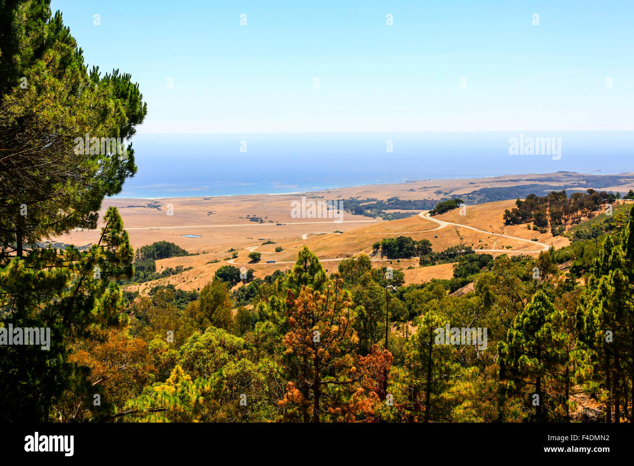 The Hearst Estate formally named 'La Cuesta Encantada' (The enchanted Hill) near San Simeon in California Stock Photo