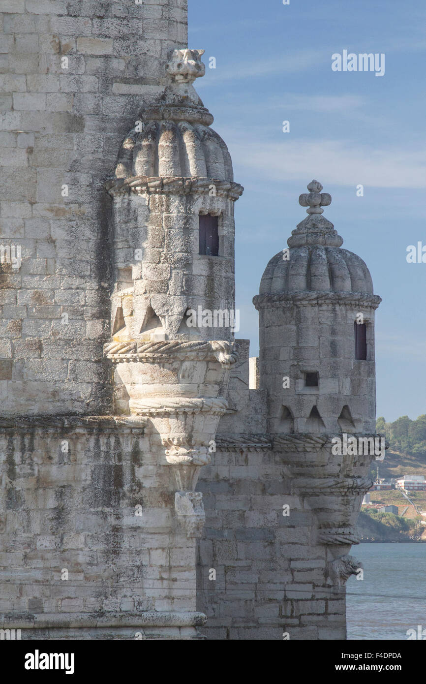 16th Century Tower of Belem, Tagus River, Lisbon, Portugal Stock Photo