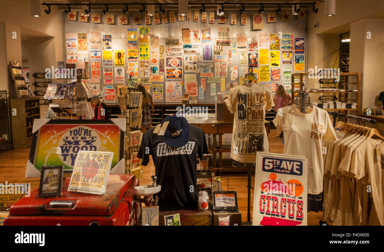 Hatch show print shop in Nashville Tennessee Stock Photo Alamy