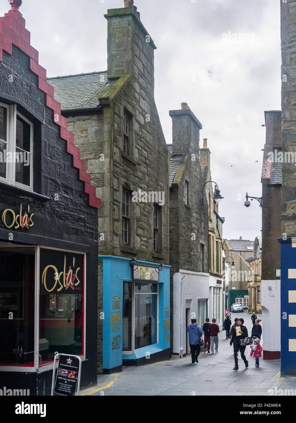 Lerwick, capital of the Shetland Islands in Scotland. Old town