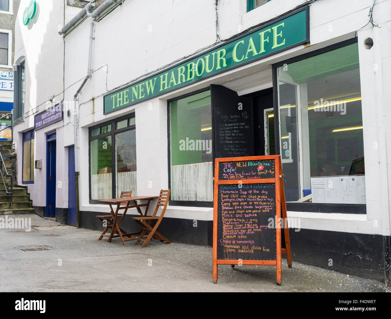 Lerwick, capital of the Shetland Islands in Scotland. Cafe and