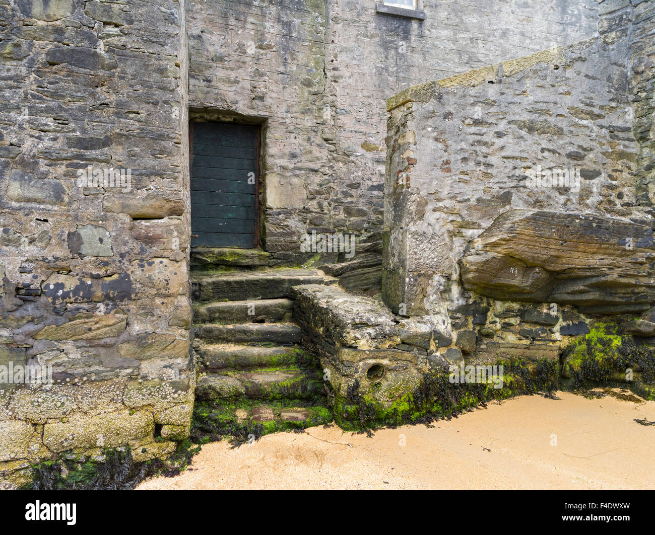 Lerwick, capital of the Shetland Islands in Scotland. Old trade houses