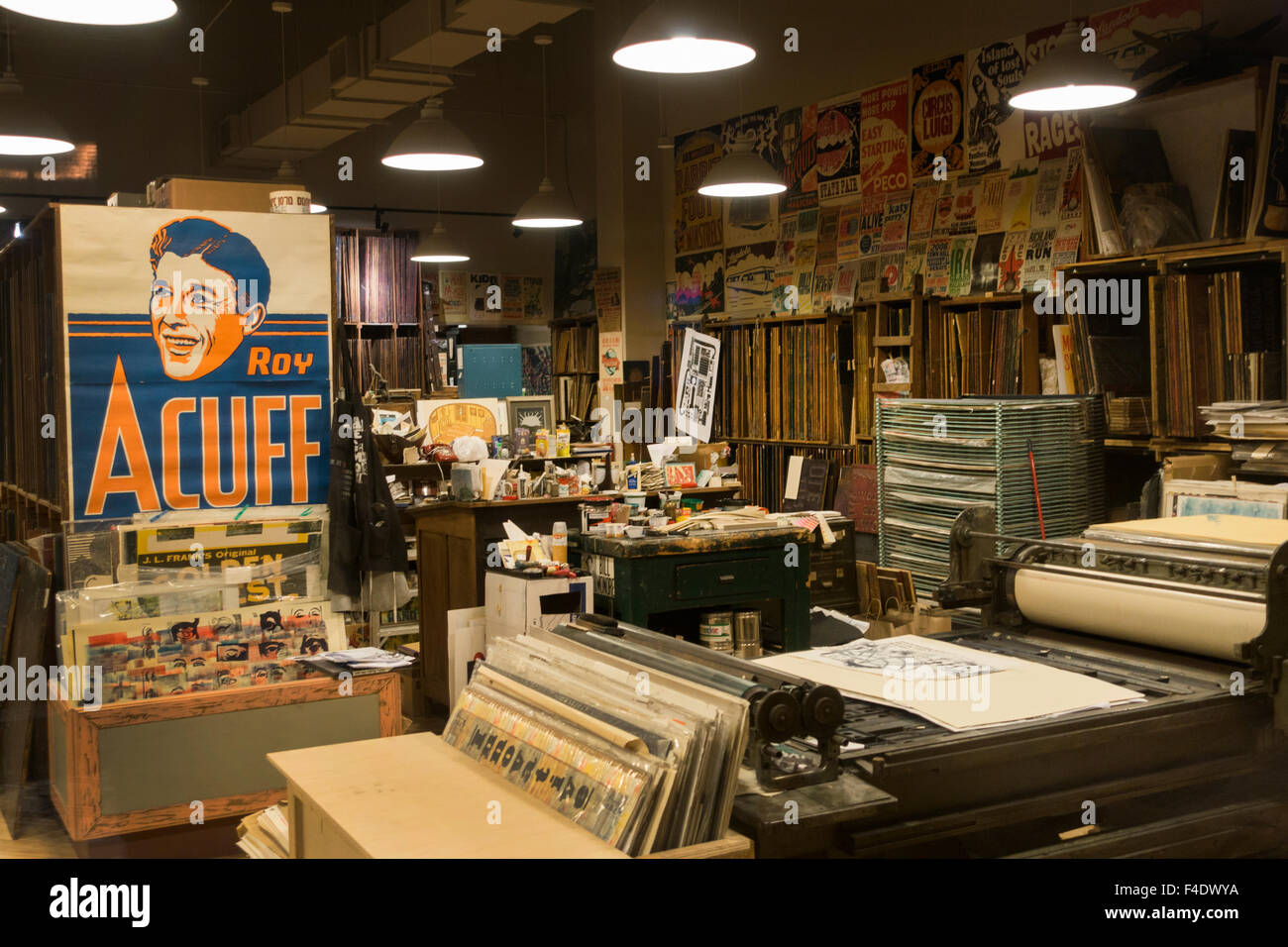 Hatch show print shop in Nashville Tennessee Stock Photo Alamy