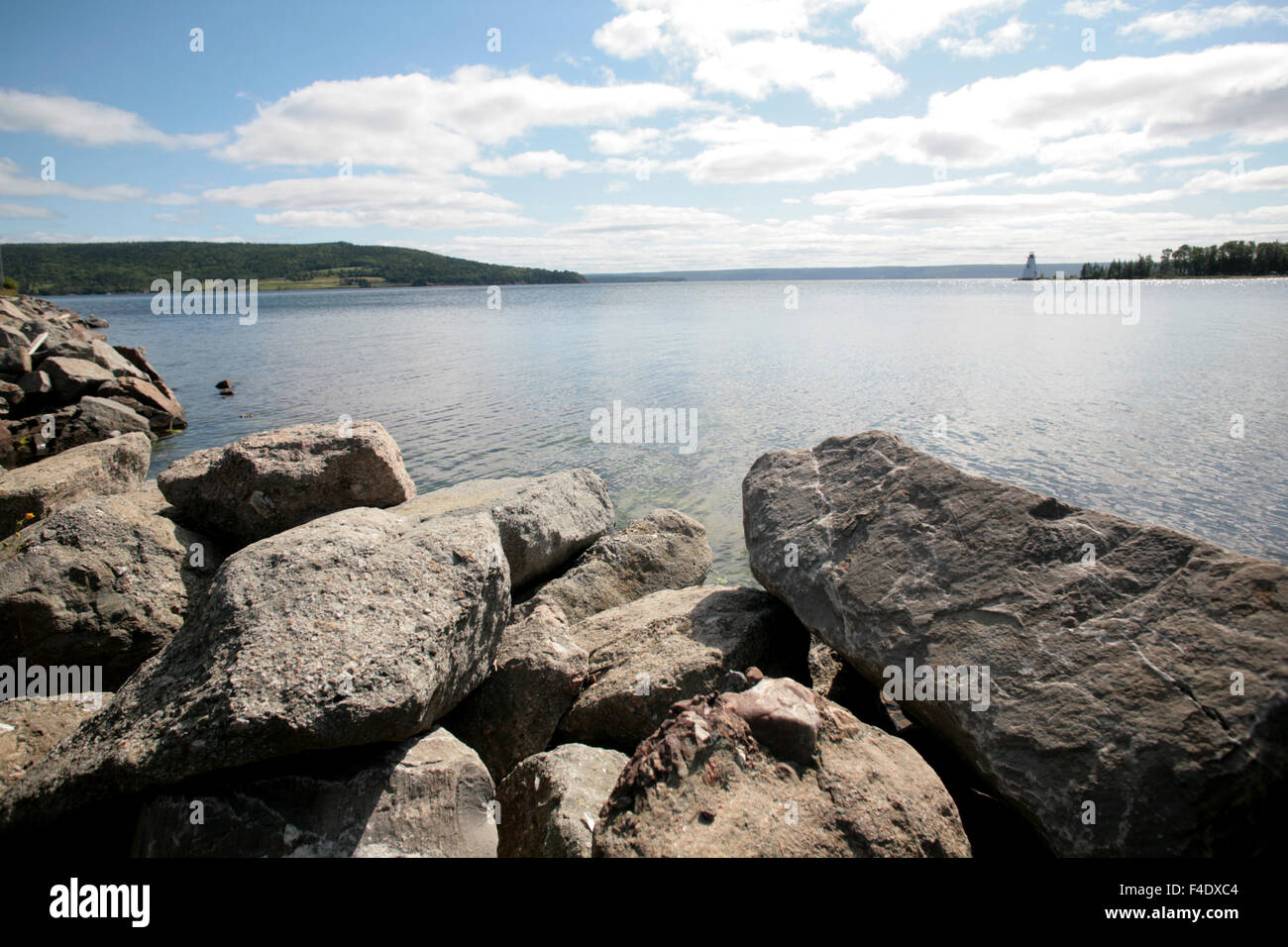 View from St. Ann's Lookout towards Ferry, Bras D'Or Lakes, Cape Breton,  Nova Scotia, Canada Stock Photo - Alamy