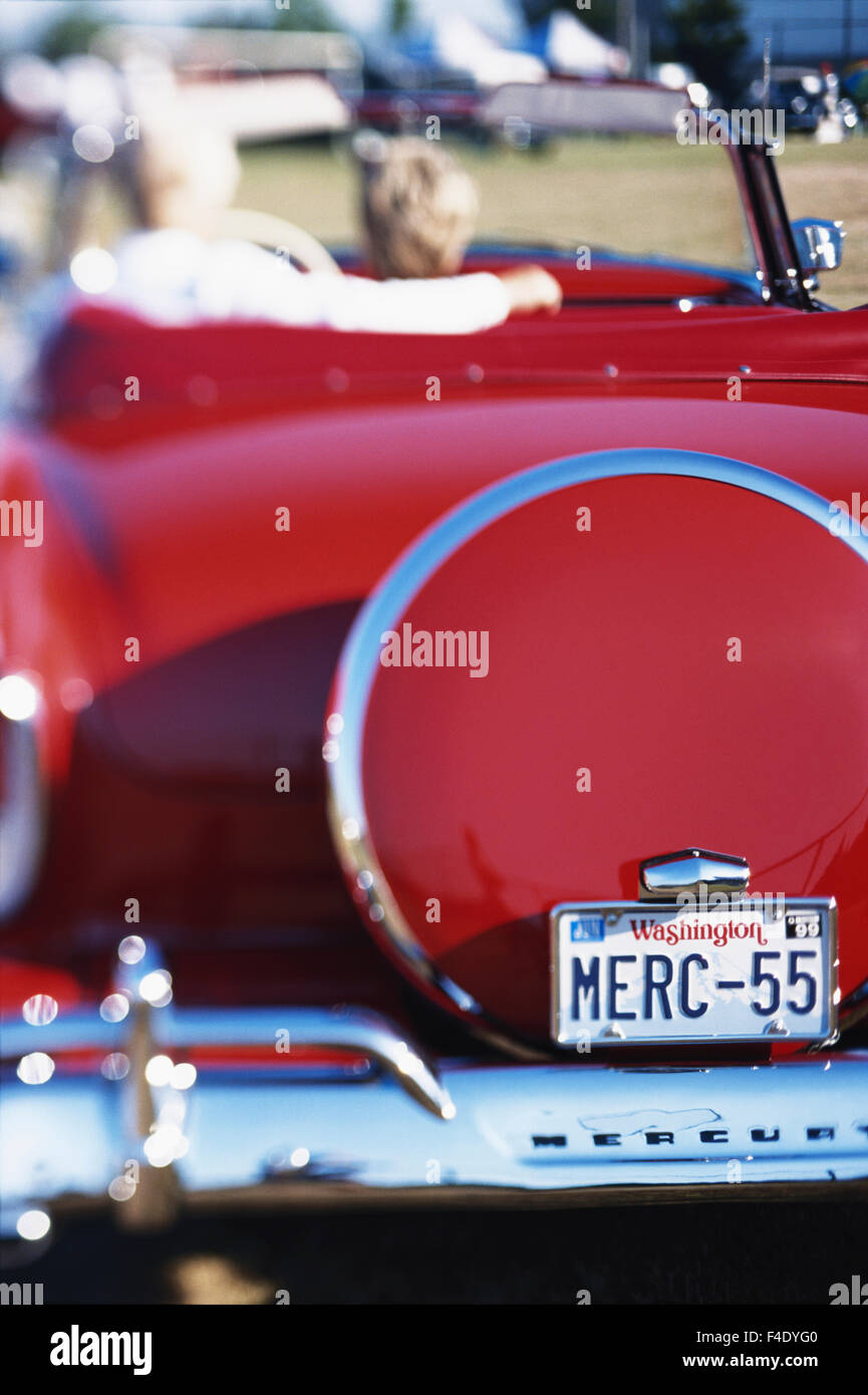 Rear view of classic car (Mercury) 1955. (Large format sizes available) Stock Photo