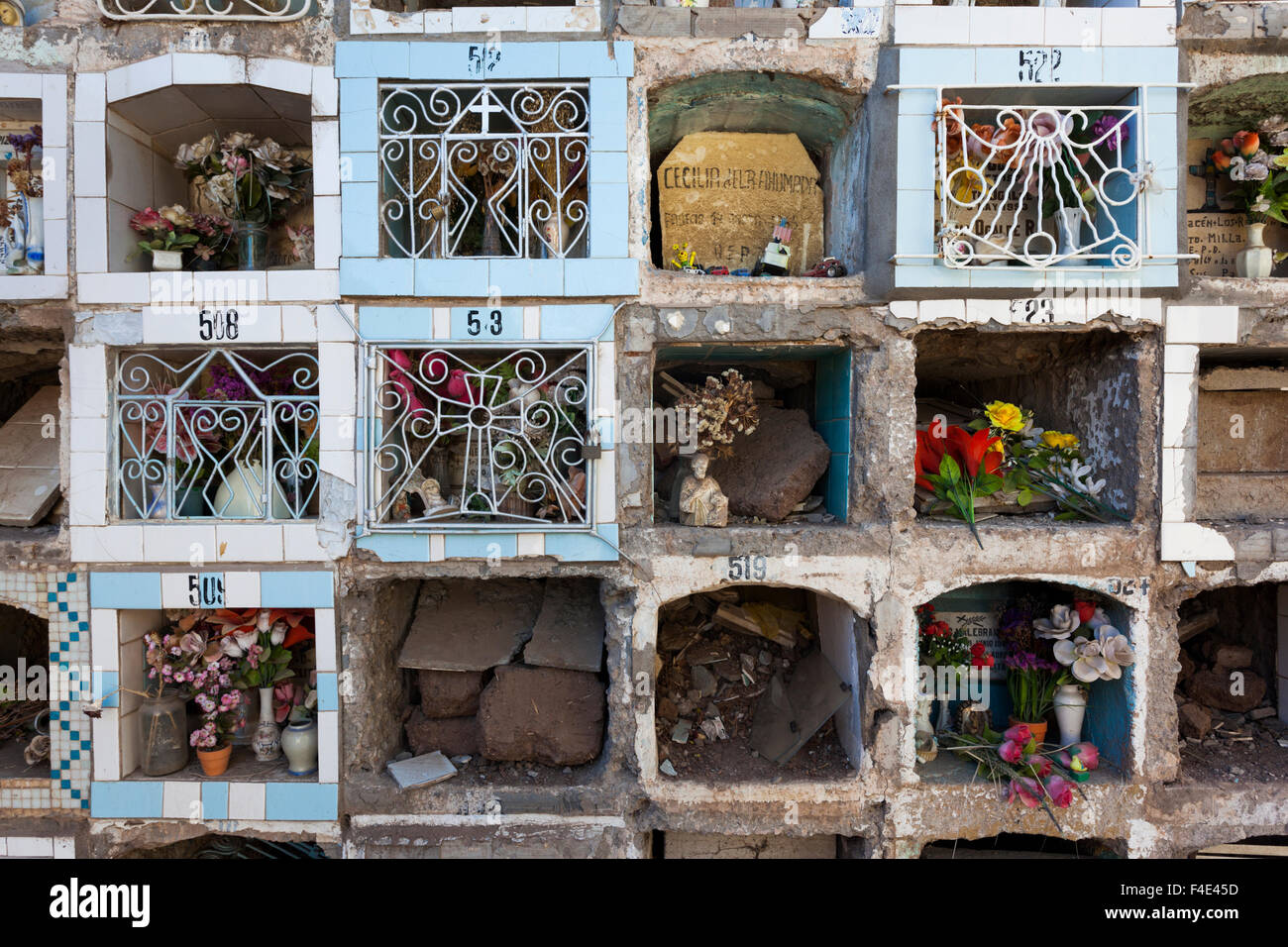 Chile, Andacollo, town cemetery. Stock Photo