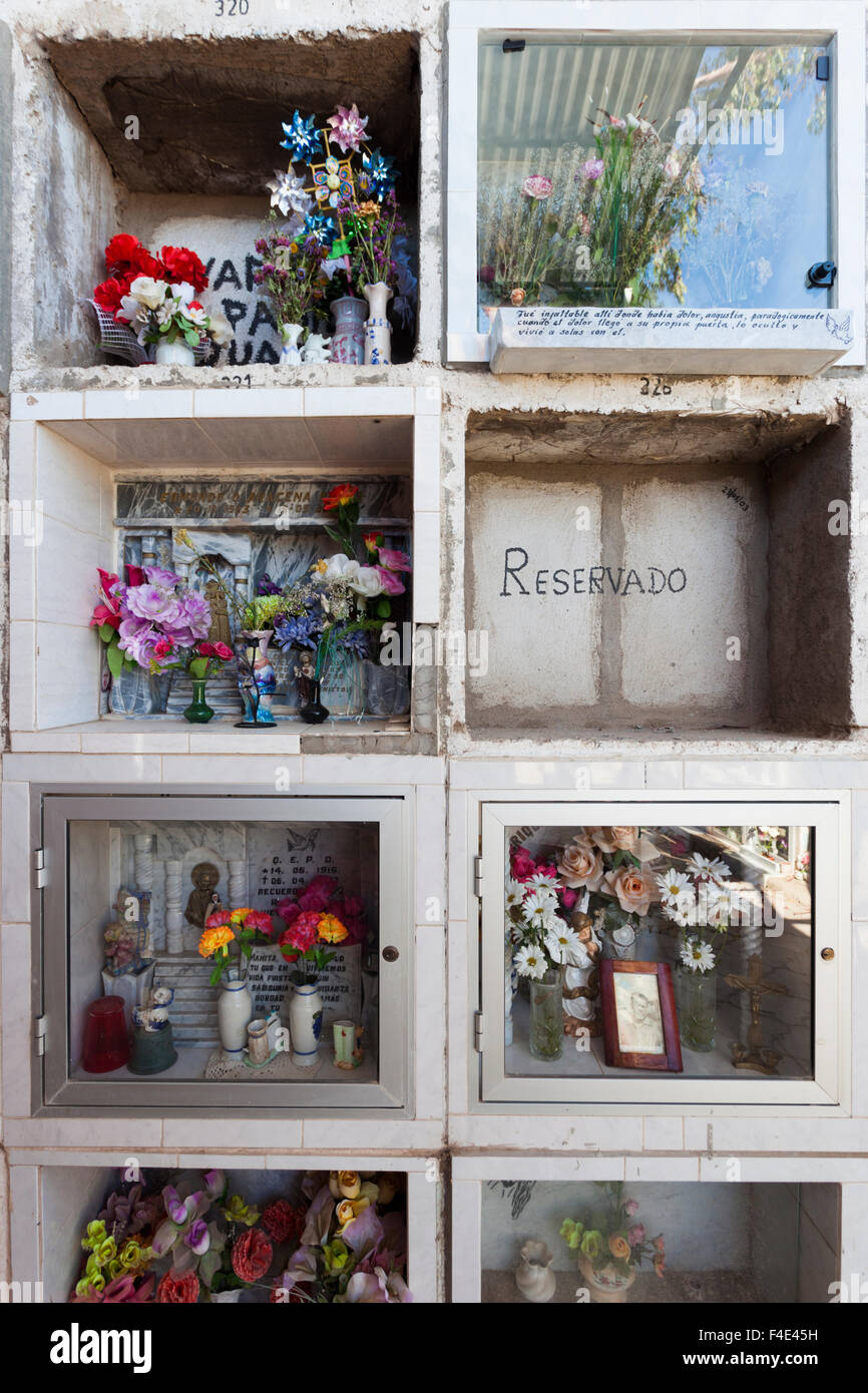 Chile, Andacollo, town cemetery. Stock Photo