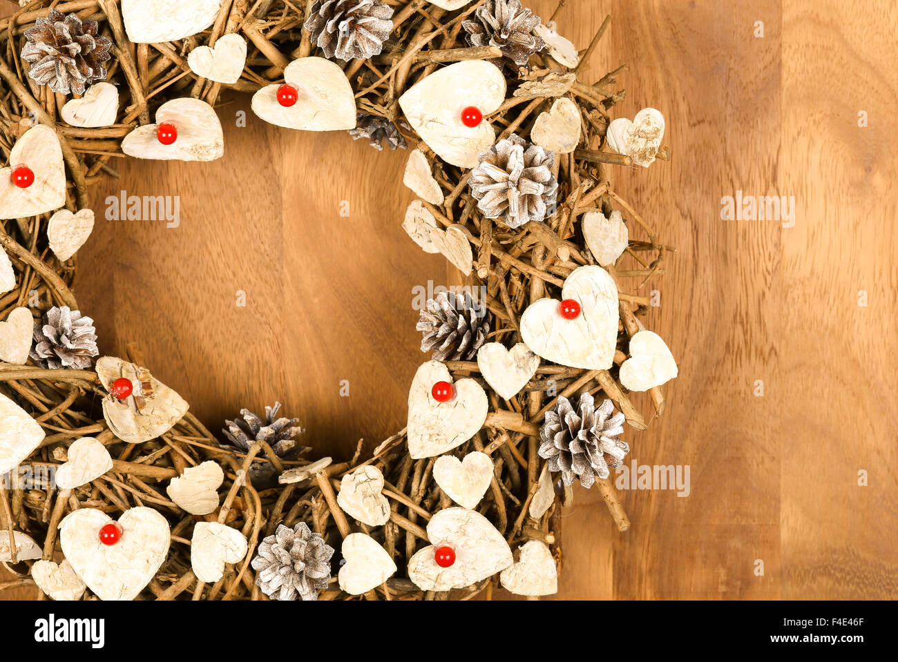 Christmas Handmade Vintage Wreath Decoration Shabby Chic White