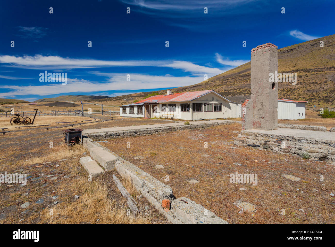 Chile, Magallanes Region, Torres del Paine National Park, old estancia ...