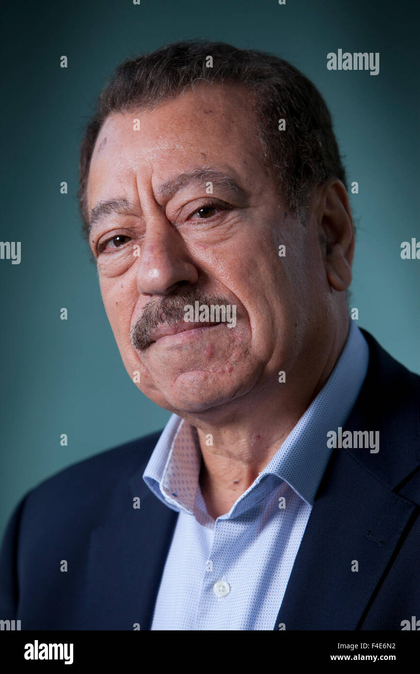 Abdel Bari Atwan, the editor-in-chief of Rai al-Youm, an Arab world digital news website, at the Edinburgh International Book Festival 2015. Edinburgh, Scotland. 23rd August 2015 Stock Photo