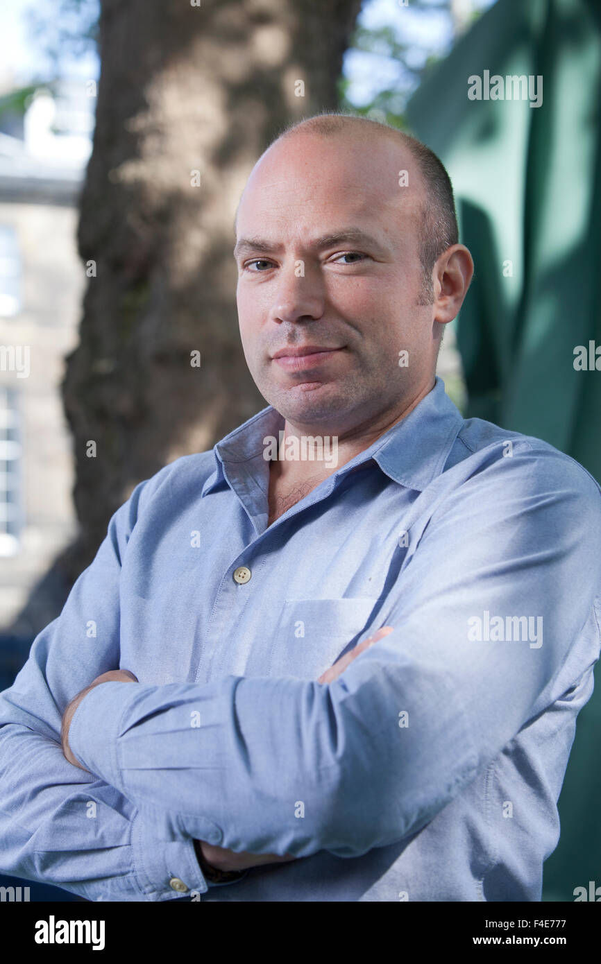 A D Miller, the British novelist, at the Edinburgh International Book Festival 2015. Edinburgh, Scotland. 23rd August 2015 Stock Photo