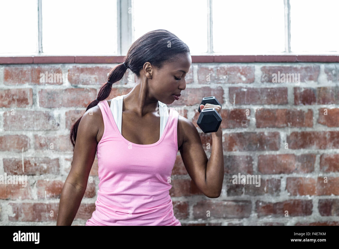 Fit woman doing some exercise sit on a box Stock Photo - Alamy
