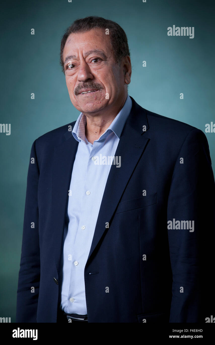 Abdel Bari Atwan, the editor-in-chief of Rai al-Youm, an Arab world digital news website, at the Edinburgh International Book Festival 2015. Edinburgh, Scotland. 23rd August 2015 Stock Photo