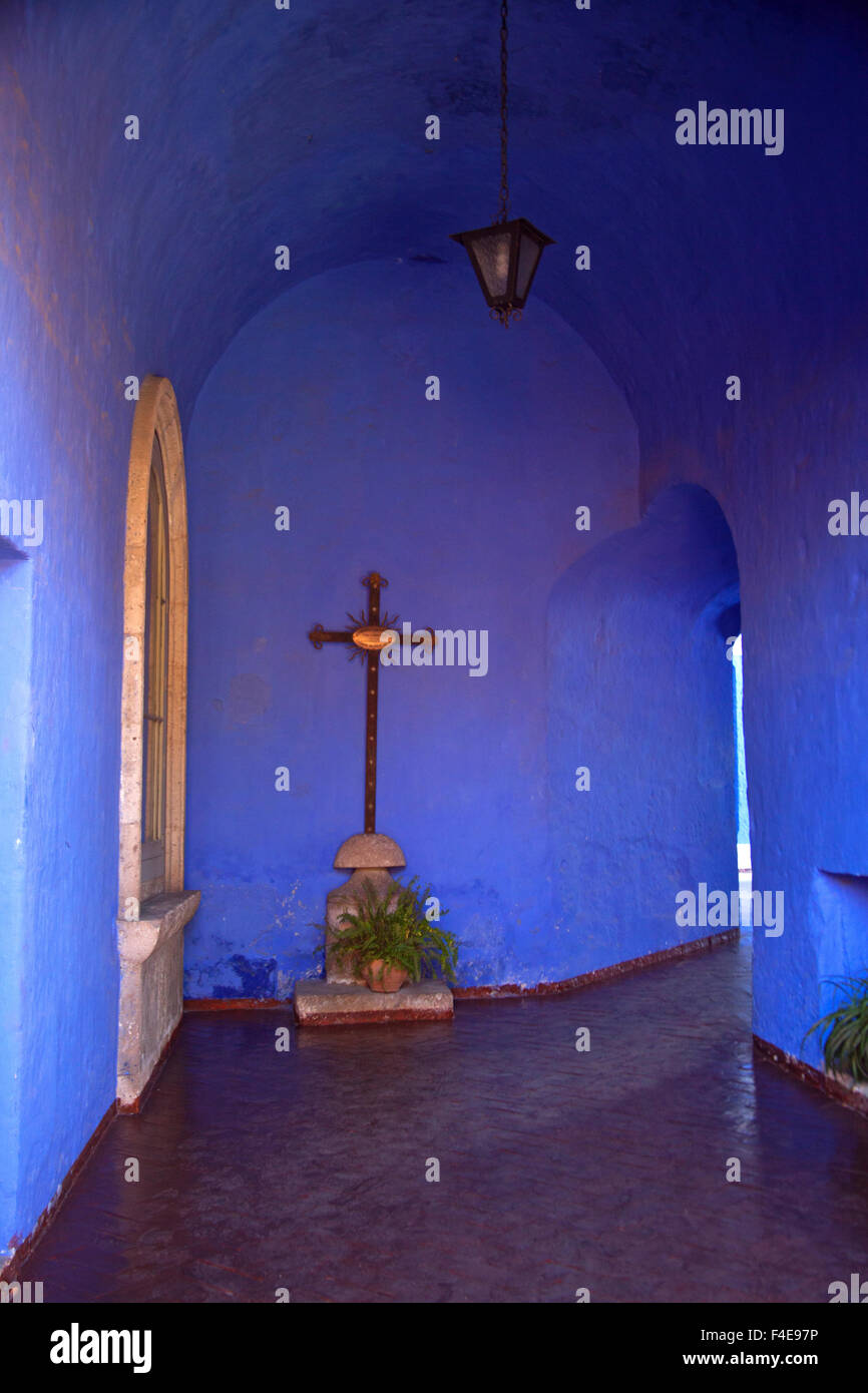 South America, Peru, Arequipa. Monasterio de Santa Catalina Cloisters. Stock Photo