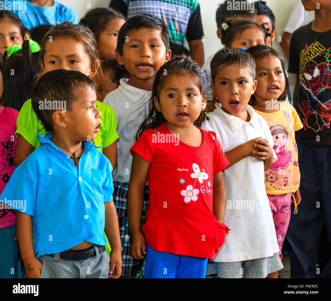 Schoolchildren, Amazon basin, Peru Stock Photo - Alamy