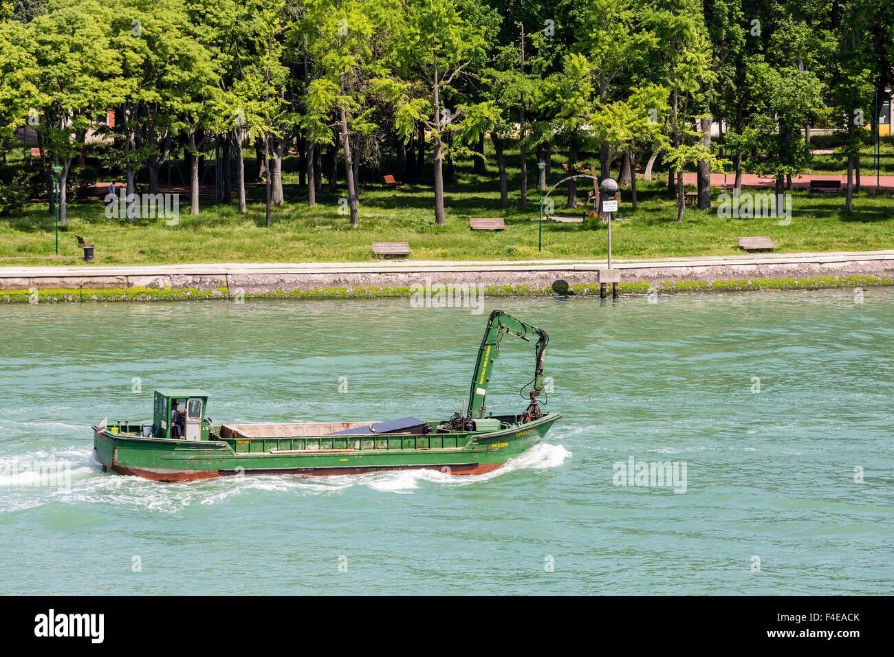 Venice garbage canal boat hi-res stock photography and images - Alamy
