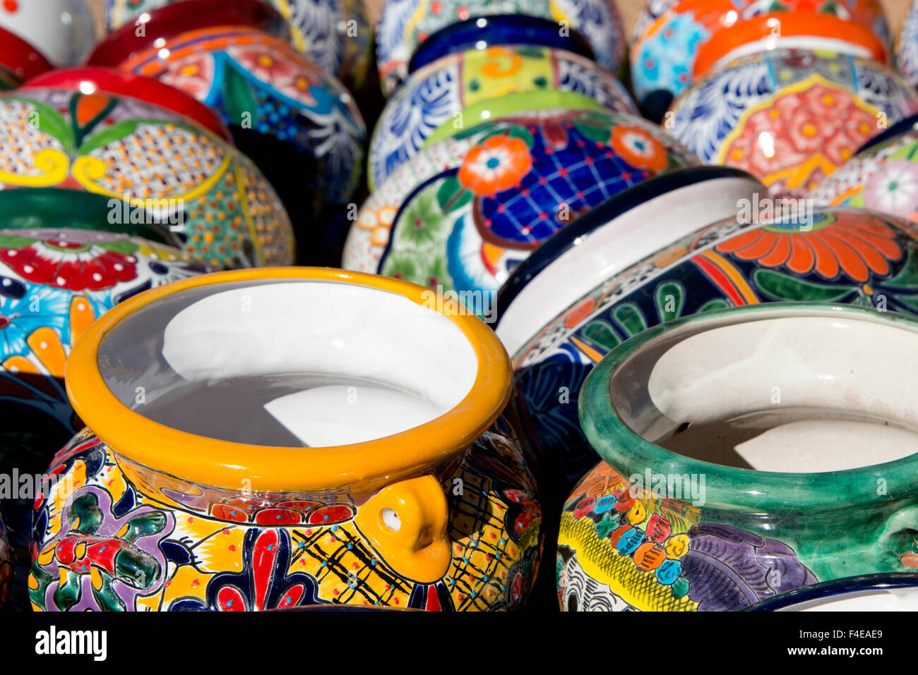 Arizona, Tucson, Tubac. Colorful traditional handpainted Mexican