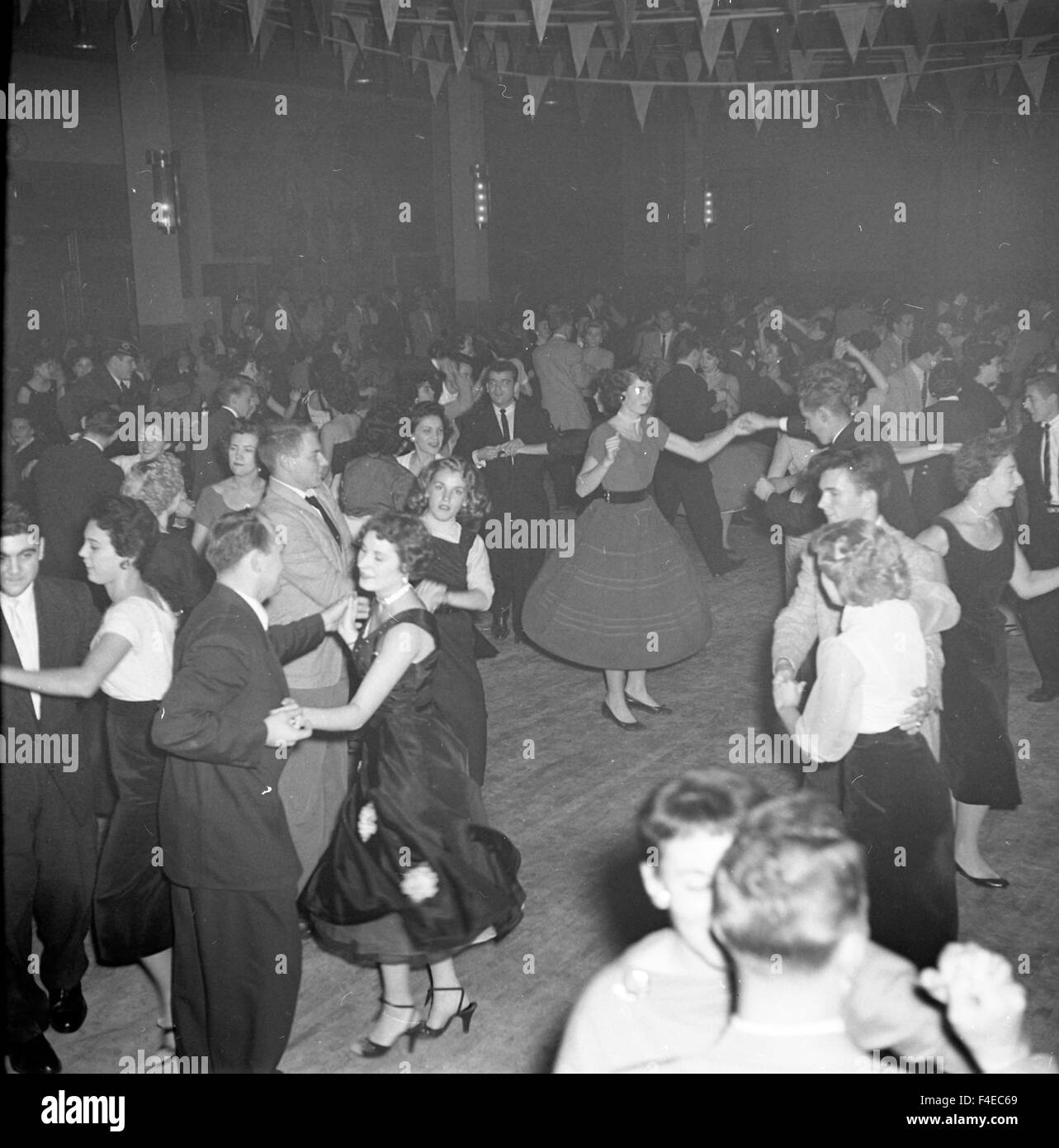 American Legion Blissville Post Long Island City ball - dancing in ballroom Stock Photo