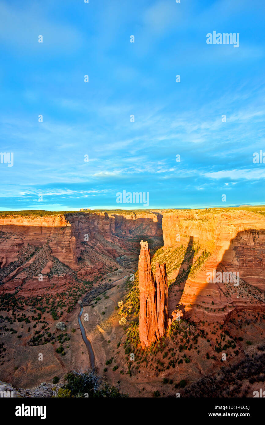 Spider Rock in Canyon de Chelly, Arizona, soars 600 feet into the