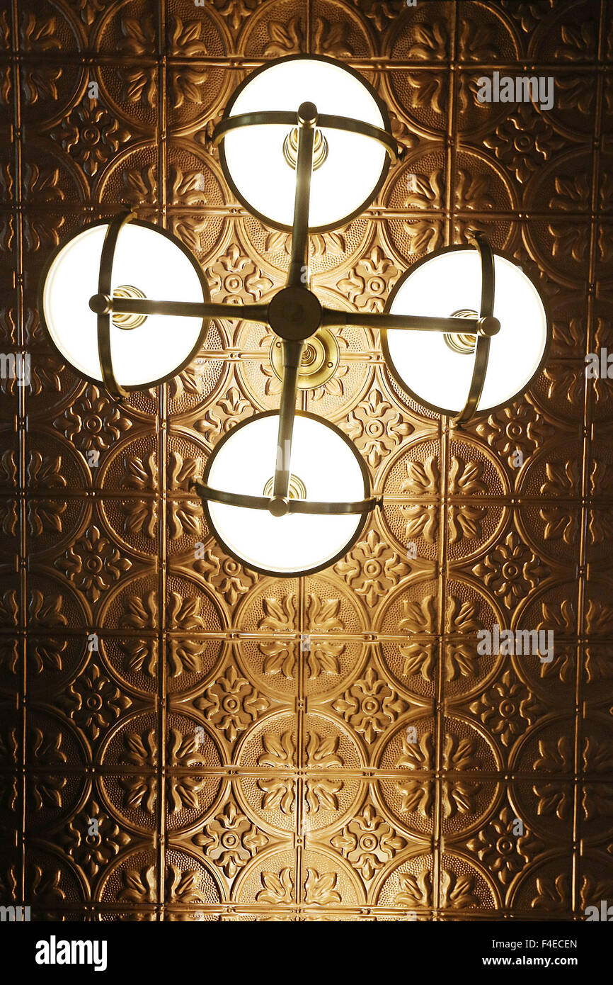 Napa Ca Usa 15th Oct 2015 Ornate Ceiling Tiles And