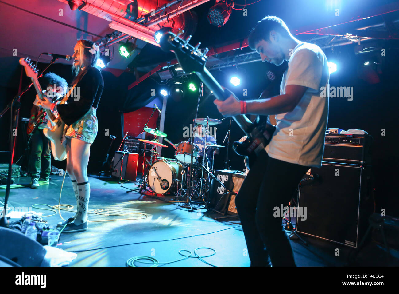 Manchester, UK. 16th October 2015. Speedy Ortiz perform live at Sound Control in Manchester during their recent UK Tour. Credit:  Simon Newbury/Alamy Live News Stock Photo
